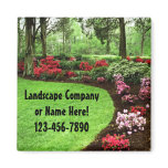 Plush Green Landscape Lawn Care Business Magnets