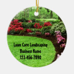 Plush Green Landscape Lawn Care Business ornaments