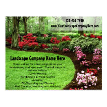 Plush Green Landscape Lawn Care Business Postcard