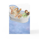 Plush toys in moses basket cards by swtnskye Plush toys in moses basket cards