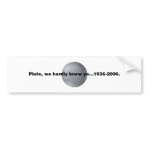 Pluto bumper stickers