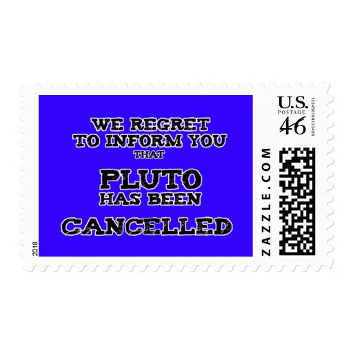 Pluto cancelled stamp