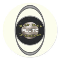 Pluto Commemorative 1930-2006 Round Sticker