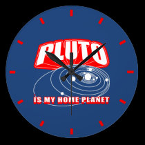 Pluto Is My Home Planet wall clocks