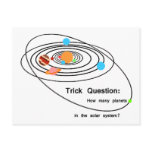 Pluto Planets Trick Question Post Card