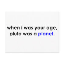 Pluto was a planet?!? postcards