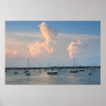 Plymouth Harbor Sunset Clouds Posters