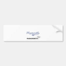 Plymouth Massachusetts City Classic Bumper Stickers