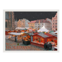 Plzen - Christmas Market Lights - HH Post Cards