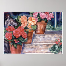 PMACarlson  Summer Begonias Poster
