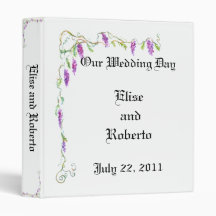 PMACarlson Wisteria Wedding Album Vinyl Binders
