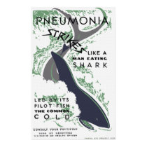 Pneumonia Strikes Poster posters by retroz Pneumonia Strikes Poster posters
