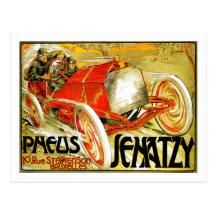 Pneus cansa el poster de Bruselas de la carrera de Tarjetas Postales