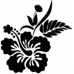 png_69-flowers- Hawaiian Hibiscus Flower Black photo sculptures