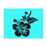 png_69-flowers- Hawaiian Hibiscus Flower Black Post Card
