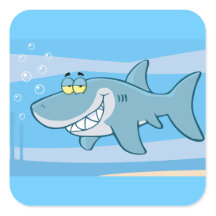 png_cartoon_shark_underwater_funny_blue_fish_sticker ...