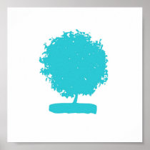 PoA002 Blue tree Posters