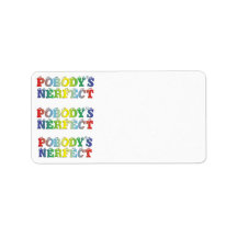 Pobody's Nerfect Bold Address Labels