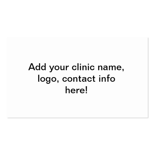 POCA/Your clinic business card (back side)