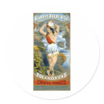 Pocahontas Native American Maiden Vintage Ad Stickers