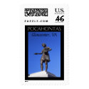 Pocahontas Statue Postage Stamp