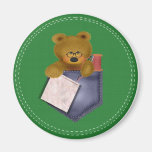 Pocket Bear Stitcher Fridge Magnet