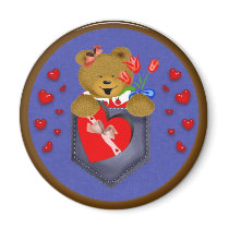 Pocket Bears, Valentines Love magnets by nextstopitaly Pocket Bears, Valentines Love magnets