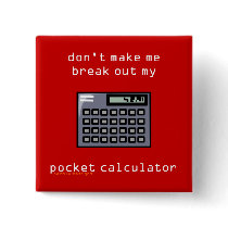 pocket calculator button