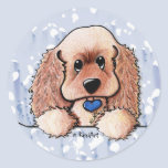Pocket Cocker Dog Art Stickers
