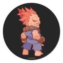Pocket Fighter Akuma 2 Round Stickers
