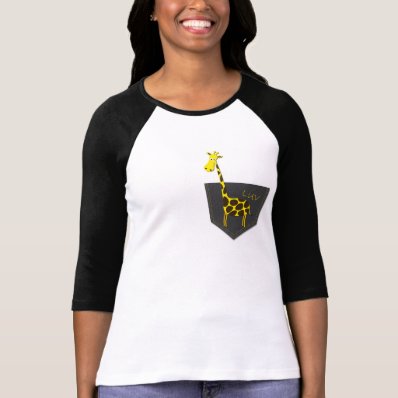 Pocket Giraffe 3/4 sleeve Raglan T-shirt