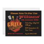 Pocket Grill Master BBQ Invitations
