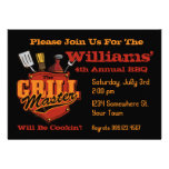 Pocket Grill Master BBQ Invitations