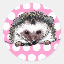 Pocket Hedgehog Round Stickers