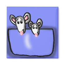 Pocket Mice brothers Magnet by Rajee1 Pocket Mice brothers Magnet