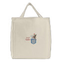 Pocket of Art/Craft Supplies Embroidery Pattern embroidered bags