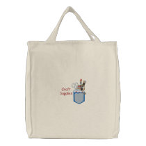 Pocket of Art/Craft Supplies Embroidery Pattern embroidered bags
