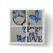 Pockets full of Love - butterfries Button (BU05)
