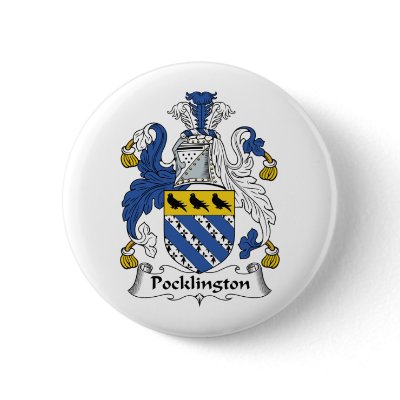 Pocklington Family Crest Buttons by coatsofarms