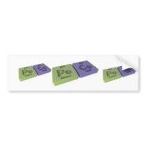 Poco as Po Polonium and Co Cobalt Bumper Sticker