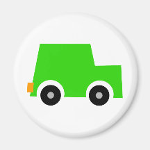 Poco coche verde imanes para frigoríficos