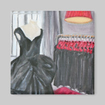 Poco imanes negros del vestido imanes
