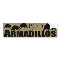 Pod of Armadillos bumper stickers