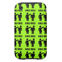 Poder de neón del chica de la verde lima de la reg iPhone 3 tough funda