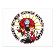 Poder del hockey tarjeta postal