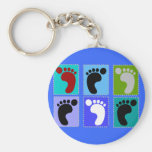 Podiatrist Gifts Popart Design of Feet Keychain