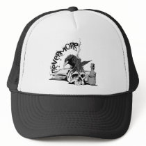 Poe Nevermore Raven Skull & Book Mesh Hats