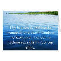 Poem About Death -  Inspirational Grieving Quote Card