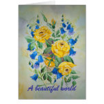 Poem Card Blue Bell Roses