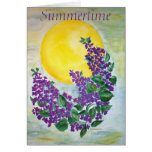 Poem Card Lilacs in midsummer sun